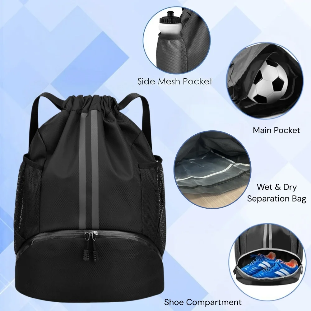 Drawstring Sports Backpack,Lig - Drawstring Gym Bag ulasan dan harga