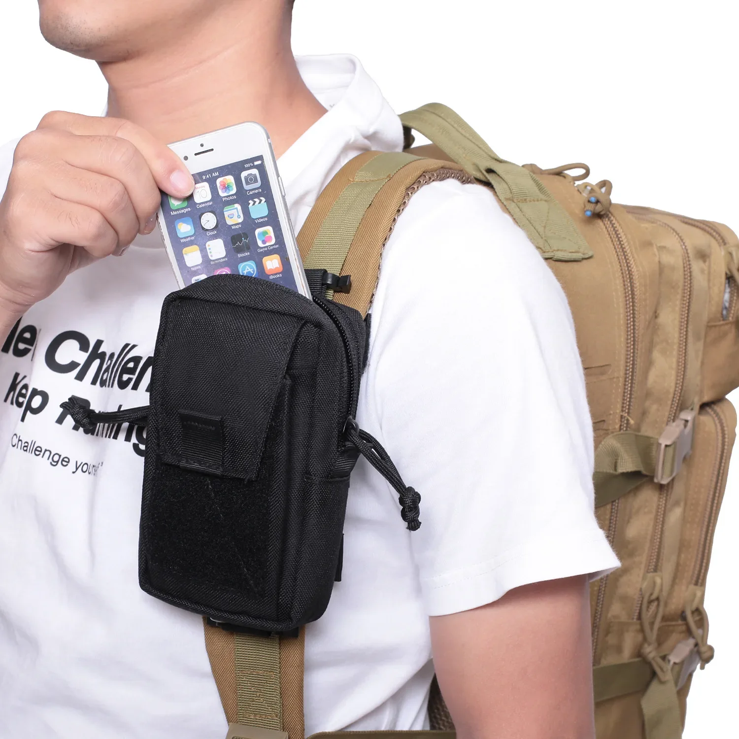 Molle Backpack Strap Phone Hol - Backpack Insert Organizer ulasan dan harga