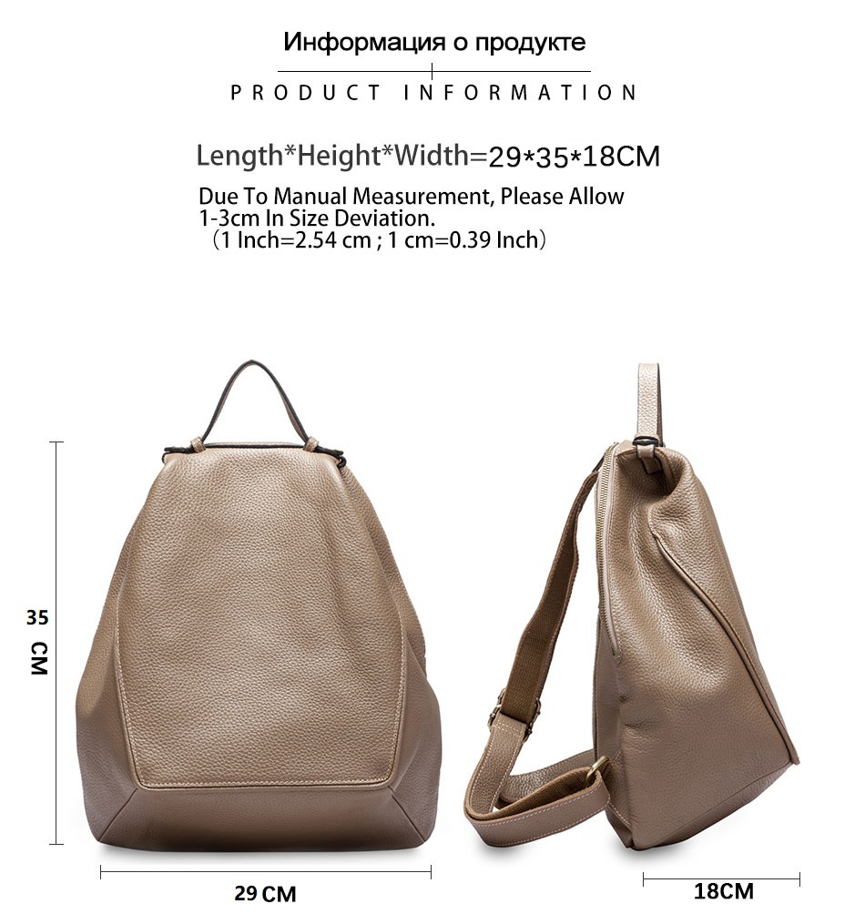 Zency Women 100% Genuine Leath - Travel Backpack Anti Theft ulasan dan harga