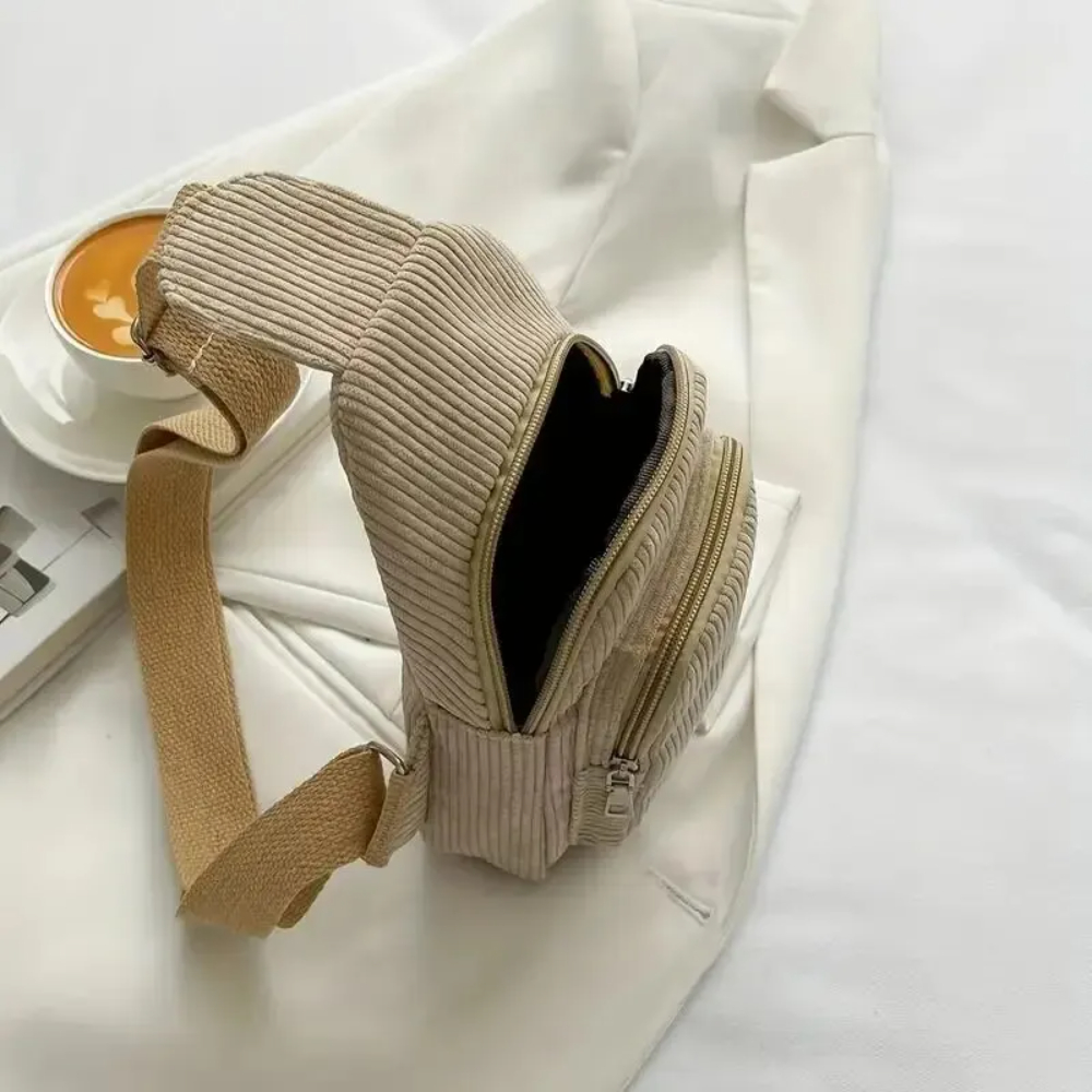 Vintage Corduroy Crossbody Bag - Sling Backpack Shoulder ulasan dan harga