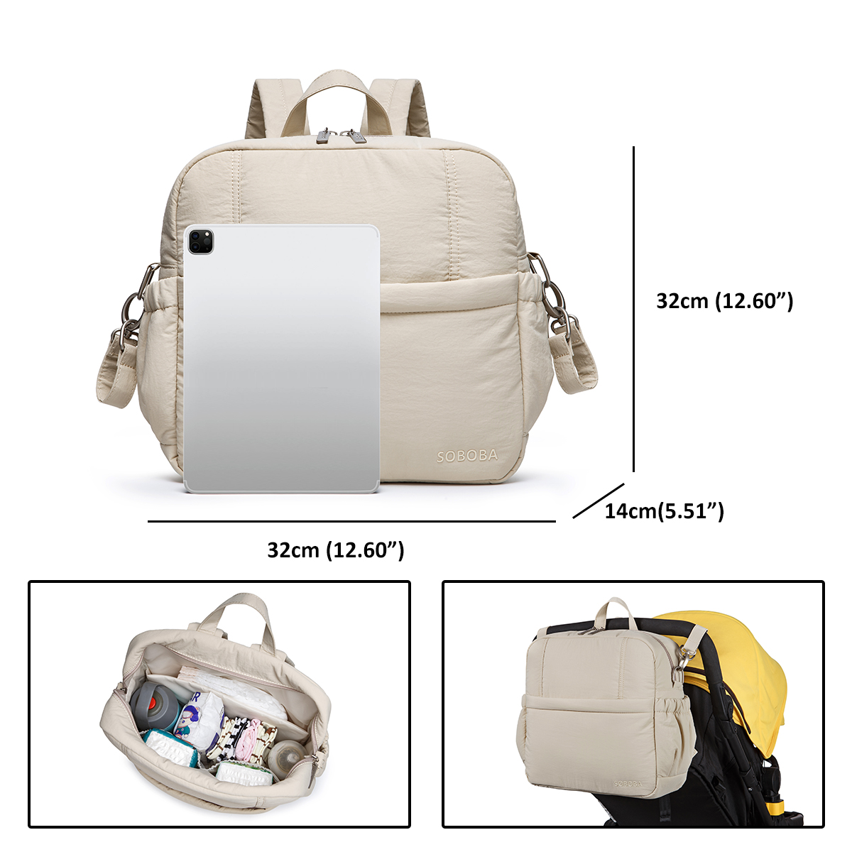 Soboba Large Capacity Diaper B - Backpack Diaper Bag ulasan dan harga