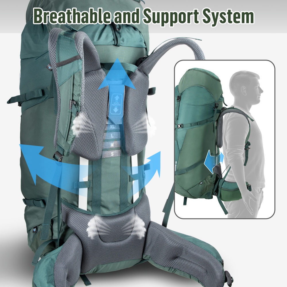 Night Cat Internal-frame Hikin - Rain Cover Backpack ulasan dan harga
